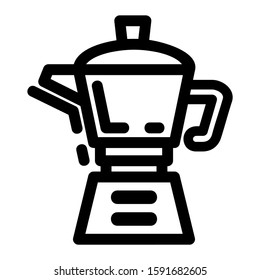 moka pot icon isolated sign symbol vector illustration - high quality black style vector icons
