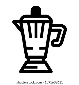 moka pot icon isolated sign symbol vector illustration - high quality black style vector icons
