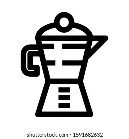 moka pot icon isolated sign symbol vector illustration - high quality black style vector icons
