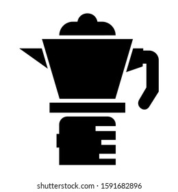 moka pot icon isolated sign symbol vector illustration - high quality black style vector icons
