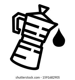 moka pot icon isolated sign symbol vector illustration - high quality black style vector icons
