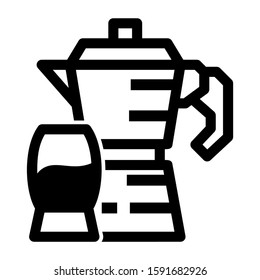 moka pot icon isolated sign symbol vector illustration - high quality black style vector icons
