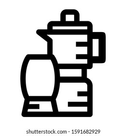 moka pot icon isolated sign symbol vector illustration - high quality black style vector icons
