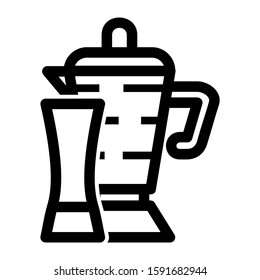 moka pot icon isolated sign symbol vector illustration - high quality black style vector icons
