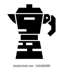 moka pot icon isolated sign symbol vector illustration - high quality black style vector icons

