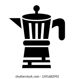 moka pot icon isolated sign symbol vector illustration - high quality black style vector icons

