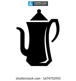 Moka pot icon or logo isolated sign symbol vector illustration - high quality black style vector icons
