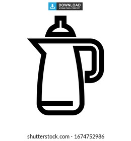 Moka pot icon or logo isolated sign symbol vector illustration - high quality black style vector icons
