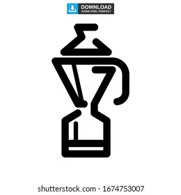Moka pot icon or logo isolated sign symbol vector illustration - high quality black style vector icons
