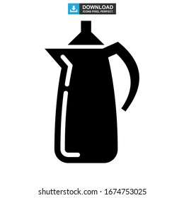 Moka pot icon or logo isolated sign symbol vector illustration - high quality black style vector icons
