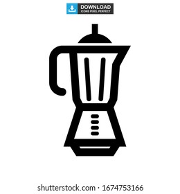 Moka pot icon or logo isolated sign symbol vector illustration - high quality black style vector icons
