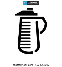 Moka pot icon or logo isolated sign symbol vector illustration - high quality black style vector icons
