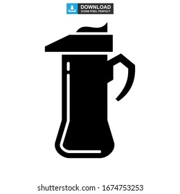 Moka pot icon or logo isolated sign symbol vector illustration - high quality black style vector icons
