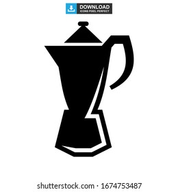 Moka pot icon or logo isolated sign symbol vector illustration - high quality black style vector icons

