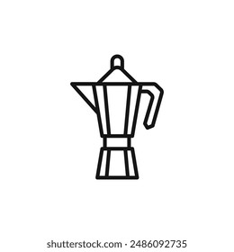 moka pot icon logo sign vector outline