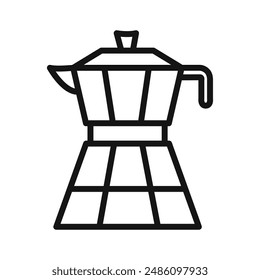 moka pot icon mark in filled style