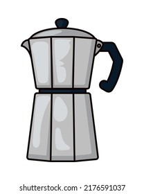 Moka Pot Icon On White Background