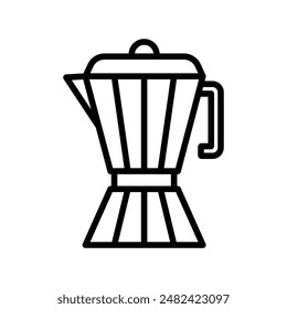 Moka Pot Icon Set Coffee Brewing Illustrations for Culinary and Beverage Projects