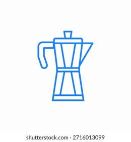 Moka Pot Icono Signo Vector