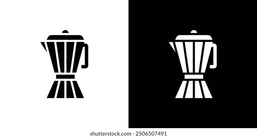 moka pot icon Thin line illustration set