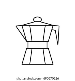 Moka pot icon in trendy flat style isolated on grey background. Kitchen symbol for your design, logo, UI. Vector illustration, EPS10.