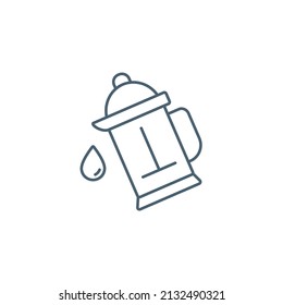 Moka pot icons  symbol vector elements for infographic web