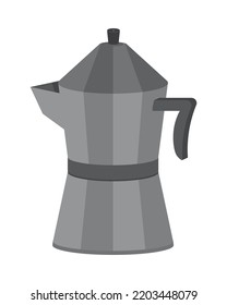 moka pot isolated flat icon