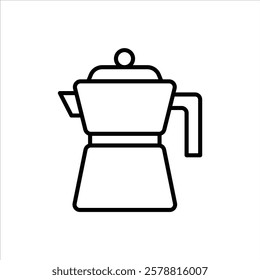 Moka Pot Line Icons Design Elements Illustration