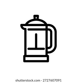 Diseño de Vector de icono de contorno de pote moka bueno para el Web o el App móvil