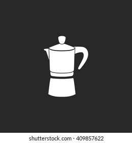 Moka pot sign simple icon on background