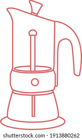 Moka pot vector icon, Moka pot EPS