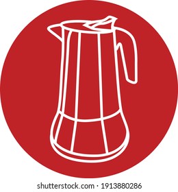 Moka pot vector icon, Moka pot EPS