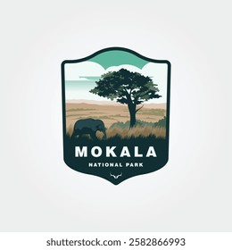 Mokala National Park elephant by a tree, ideal for nature magazines, travel blogs, safari brochures, or wildlife posters.