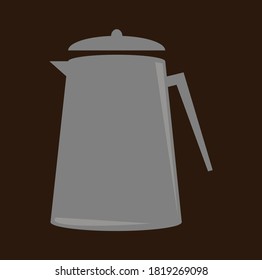 Mokapot für Kaffee-Cartoon-Vektorgrafik