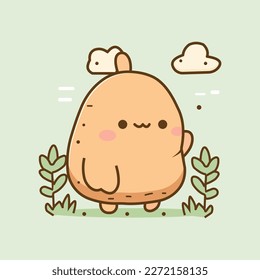 Molang clip art.Cute Rabbit kewaii vectgor illustraion.