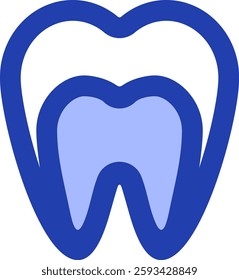 molar blue style icon design