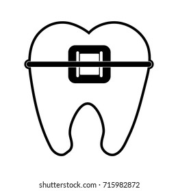 molar with braces dentistry icon image 