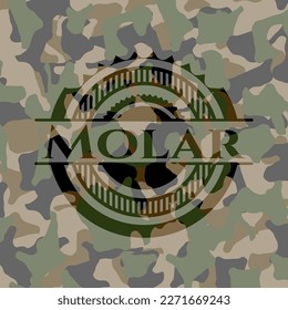 Molar camo emblem. Vector Illustration. Detailed. 