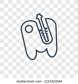 Molar concept vector linear icon isolated on transparent background, Molar concept transparency concept in outline style