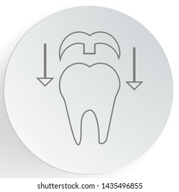 Molar crown icon. Dental care concept. vector illustration