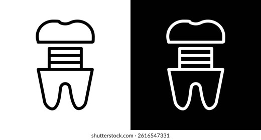 Molar crown icon icons and symbol set. trendy illustration