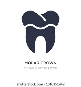 molar crown icon on white background. Simple element illustration from Dentist concept. molar crown icon symbol design.