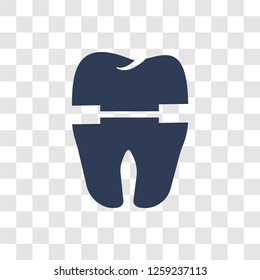 Molar crown icon. Trendy Molar crown logo concept on transparent background from Dentist collection
