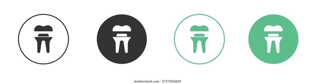 Molare Krone Icons Concept Set. Glyphe, Vektorgrafiken