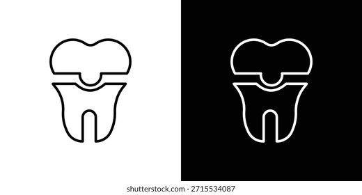 Iconos de corona molar para Elementos UI. Ilustración vectorial de alta calidad.