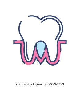 Molar Fill Color Icon, Vector illustration