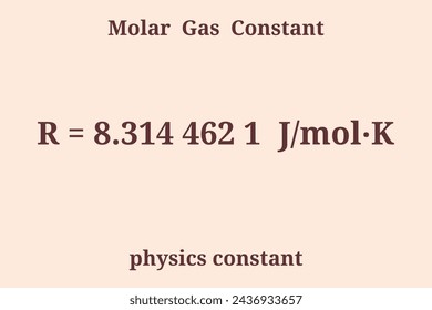 Molar Gas Constant. Physics constant. Education. Science. Vector illustration.