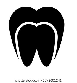 molar glyph black style icon