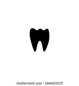 molar icon. flat, simple, black.