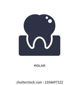 molar icon. Simple element illustration from medical concept. molar editable symbol design on white background. Can be use for web and mobile.